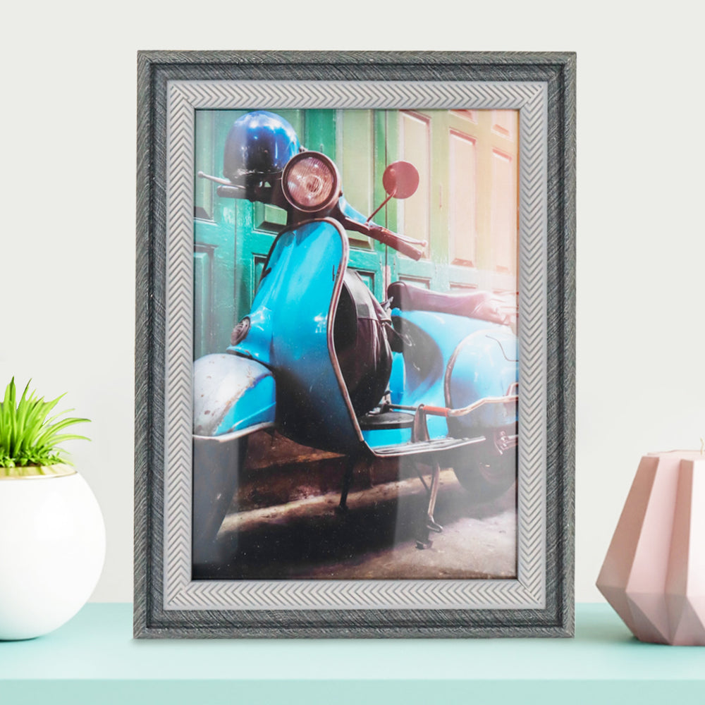 Portarretratos con Marco color Gris, 13x18cm