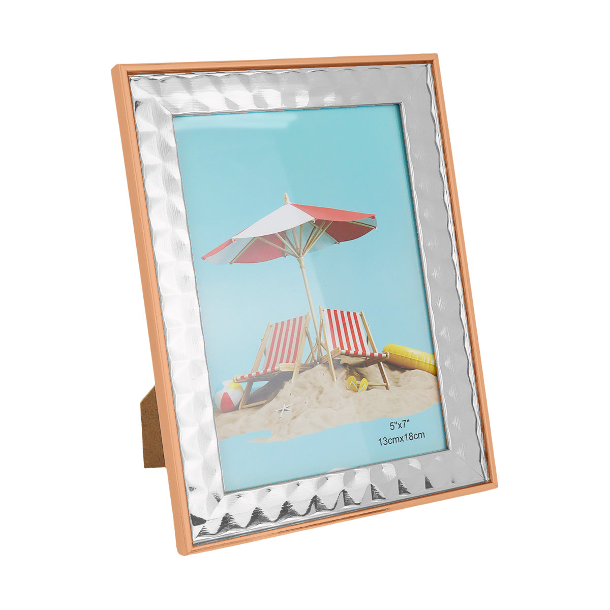 Portarretrato con Marco Metálico color Plata, 18x13cm