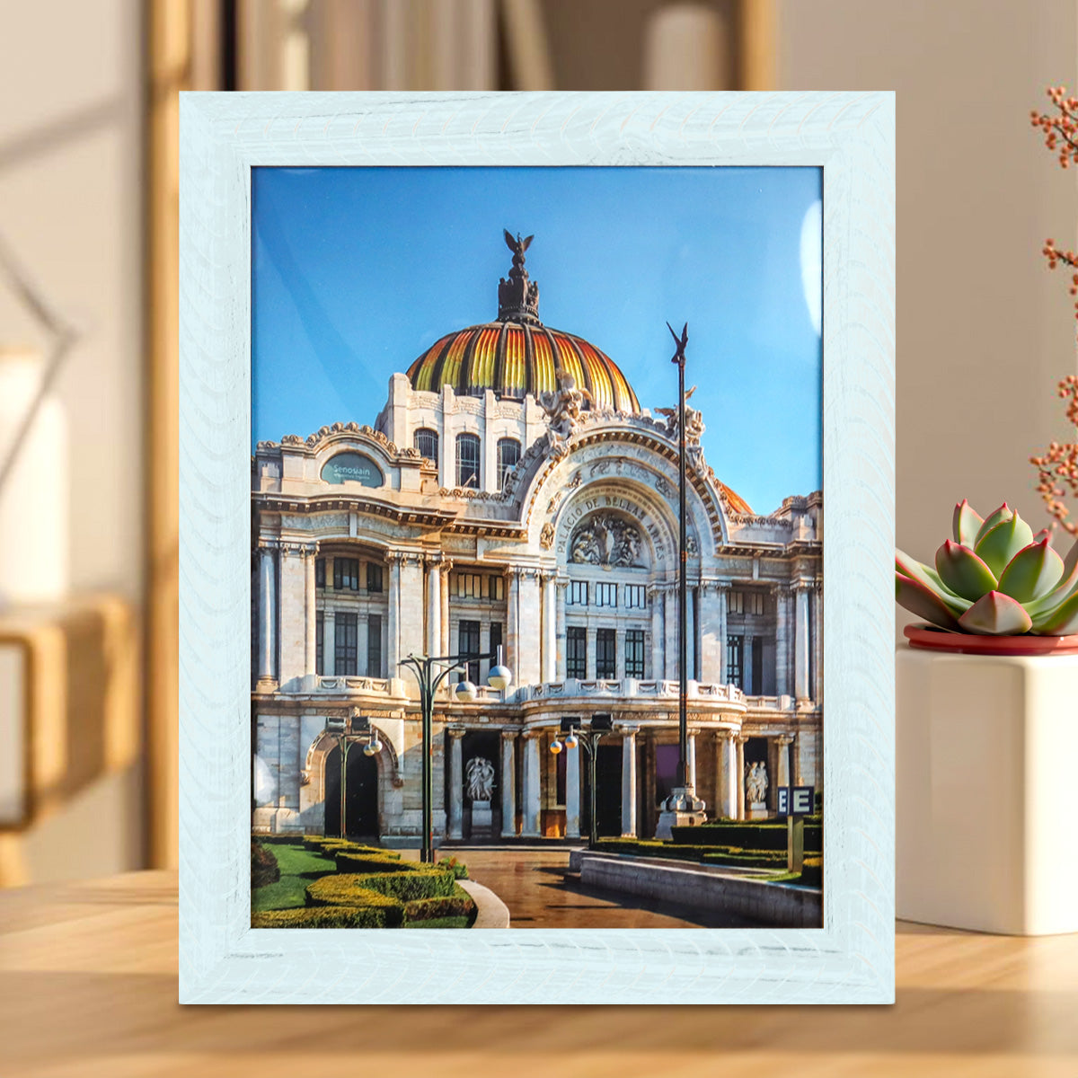 Portarretratos con Marco Grueso color Azul, 20x25cm