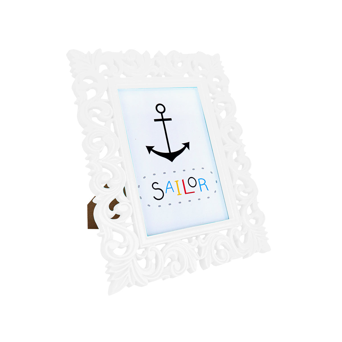 Portarretratos Clásico con Marco color Blanco 10x15cm