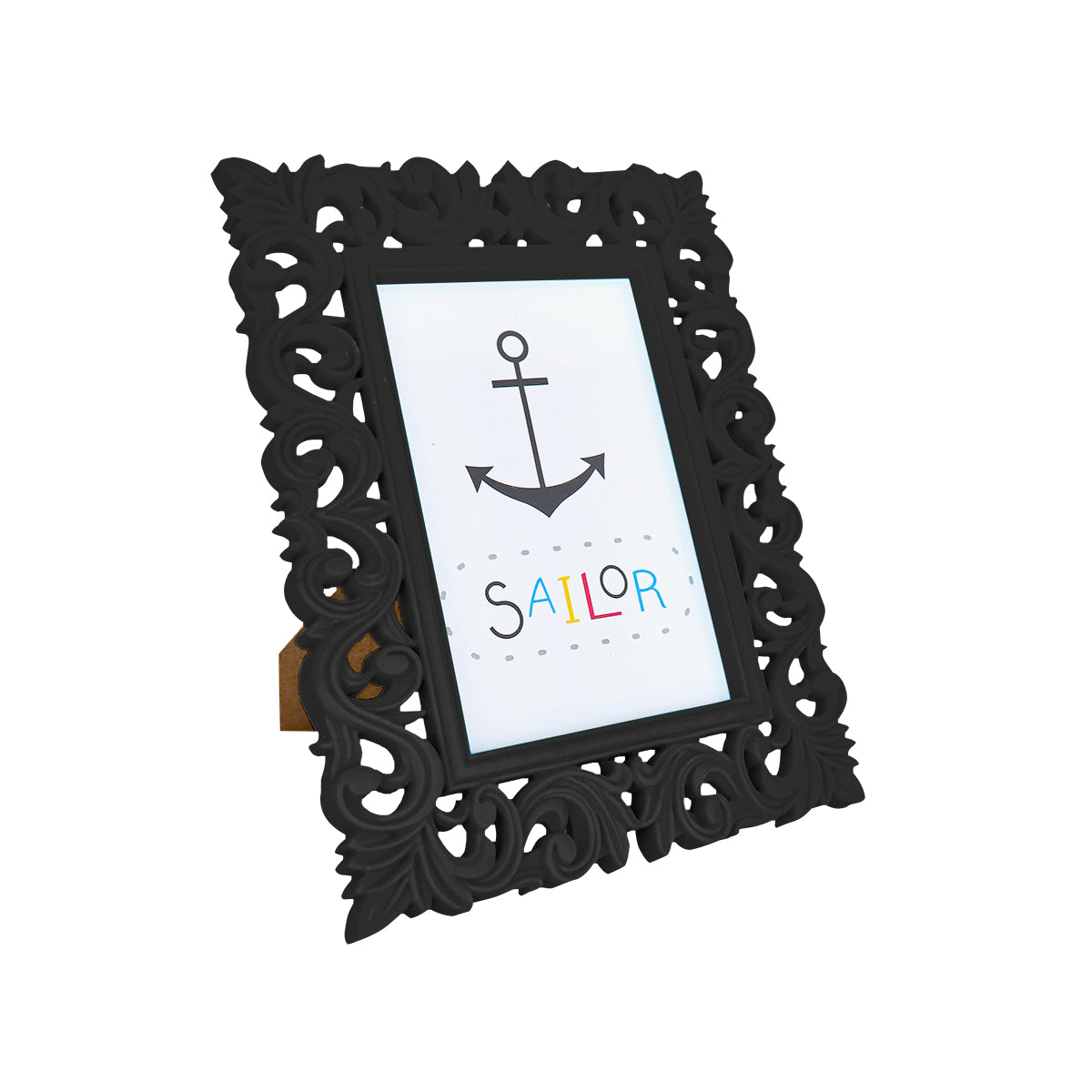 Portarretratos Clásico con Marco color Negro 10x15cm