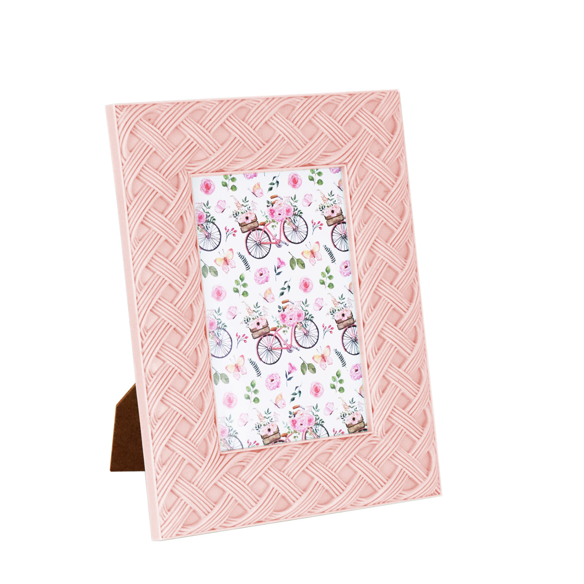 Portarretratos con Marco Trenzado color Rosa 10x15cm