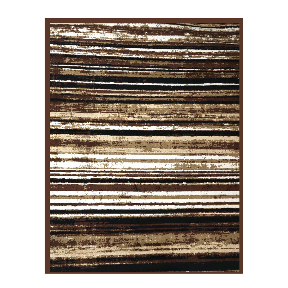 Alfombra Estilo Turco, Color Café con Negro, 200x140 cm