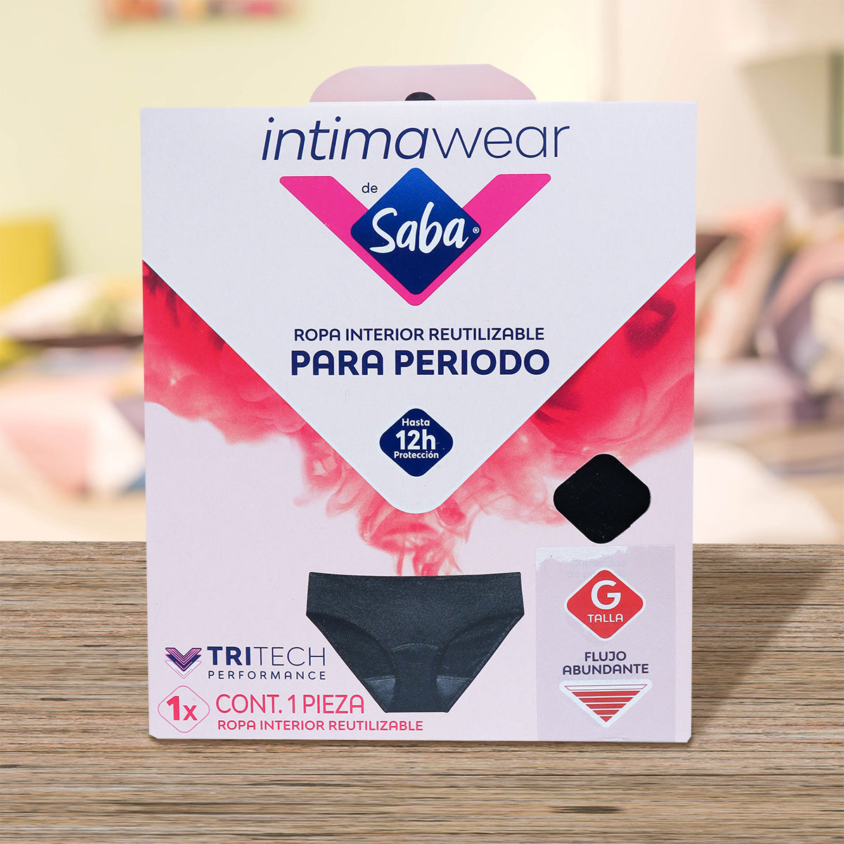 Ropa Interior Reutilizable para Periodo, Saba, Talla G