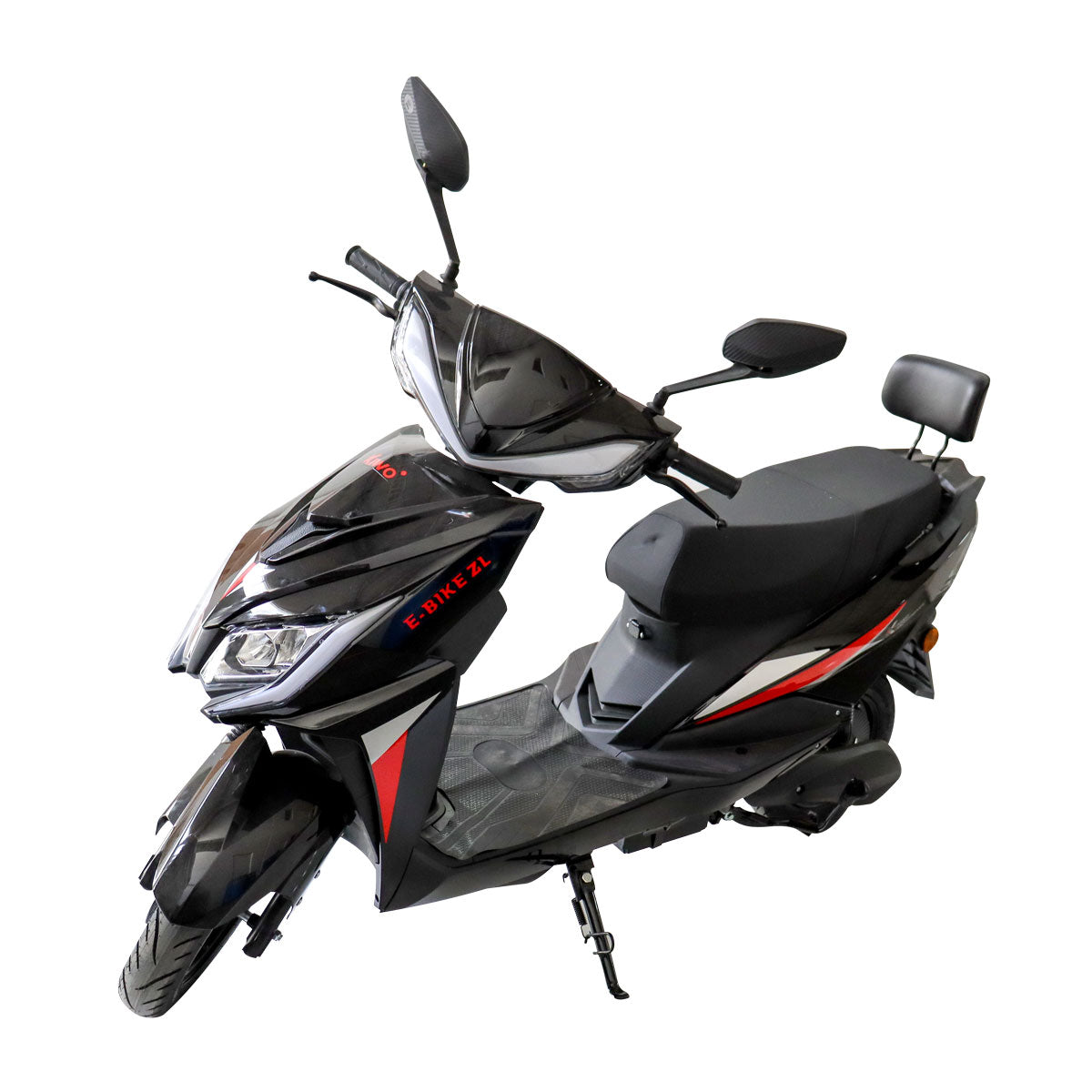 Motocicleta Eléctrica Kiwo E-Bike ZL color Negro con Rojo