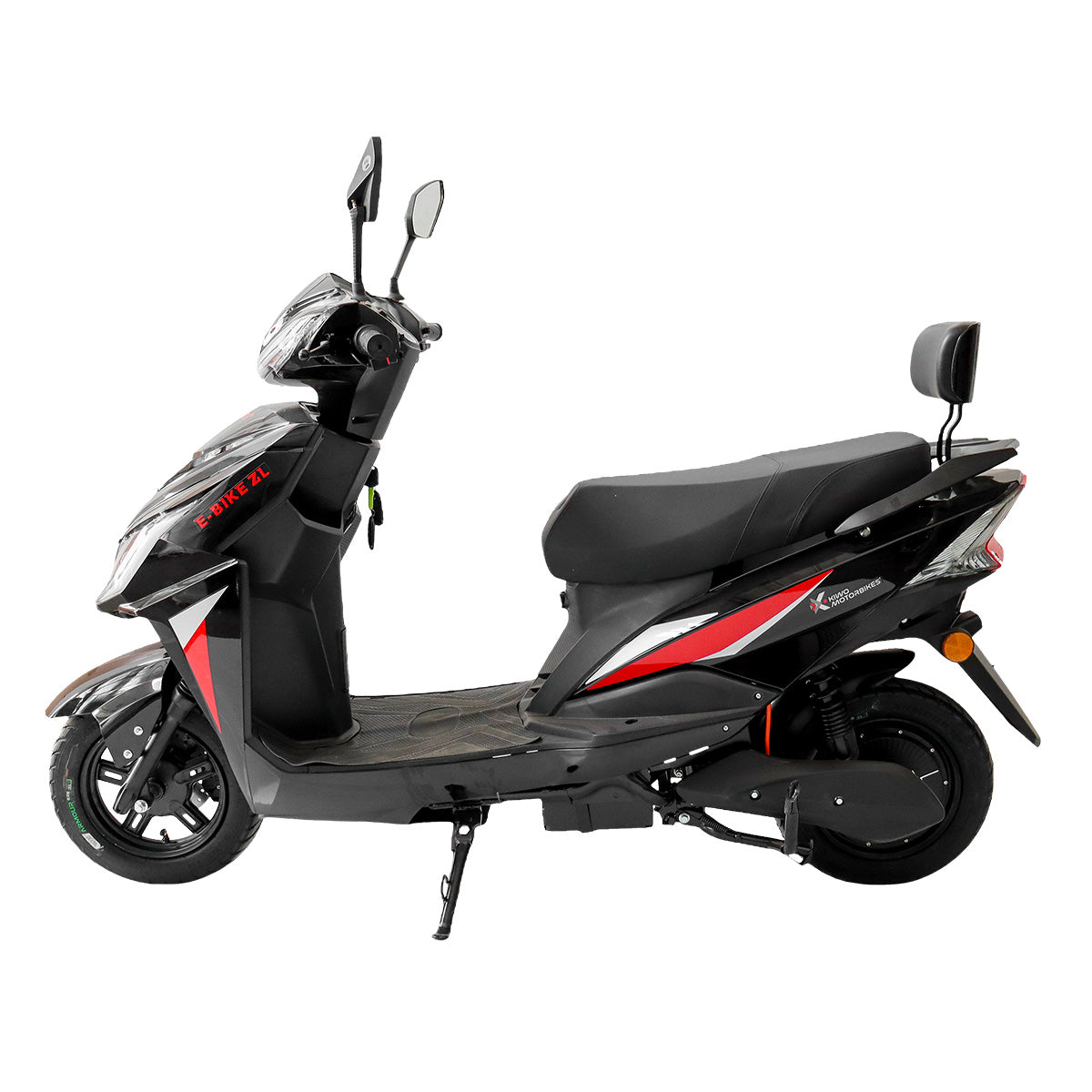 Motocicleta Eléctrica Kiwo E-Bike ZL color Negro con Rojo