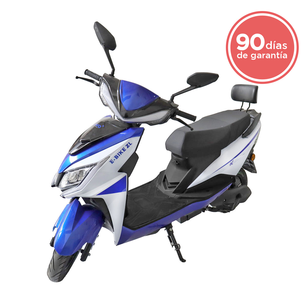 Motocicleta Eléctrica Kiwo E-Bike ZL color Azul con Blanco