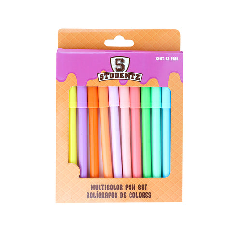 Bolígrafos de Colores, 12 pzas