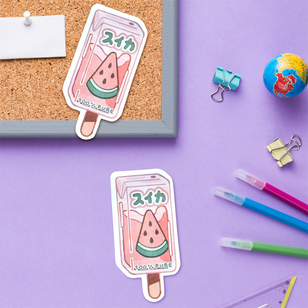 Notas Adhesivas con Diseño de Paleta, Sandia