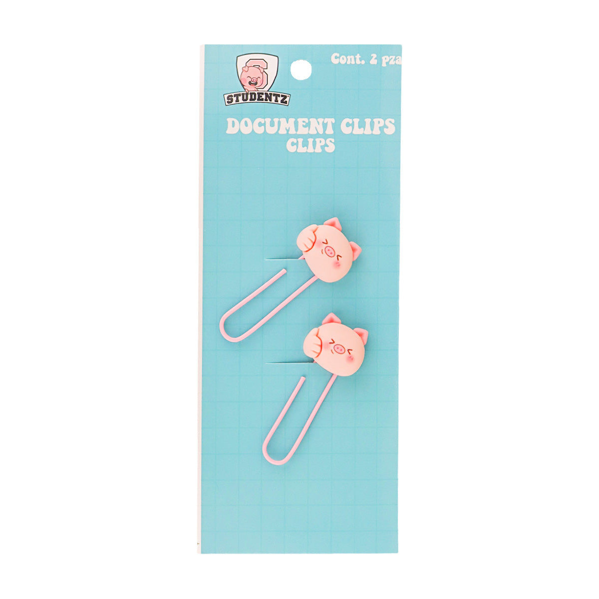 Clips con Diseño de Puerquitos, 2 pzas