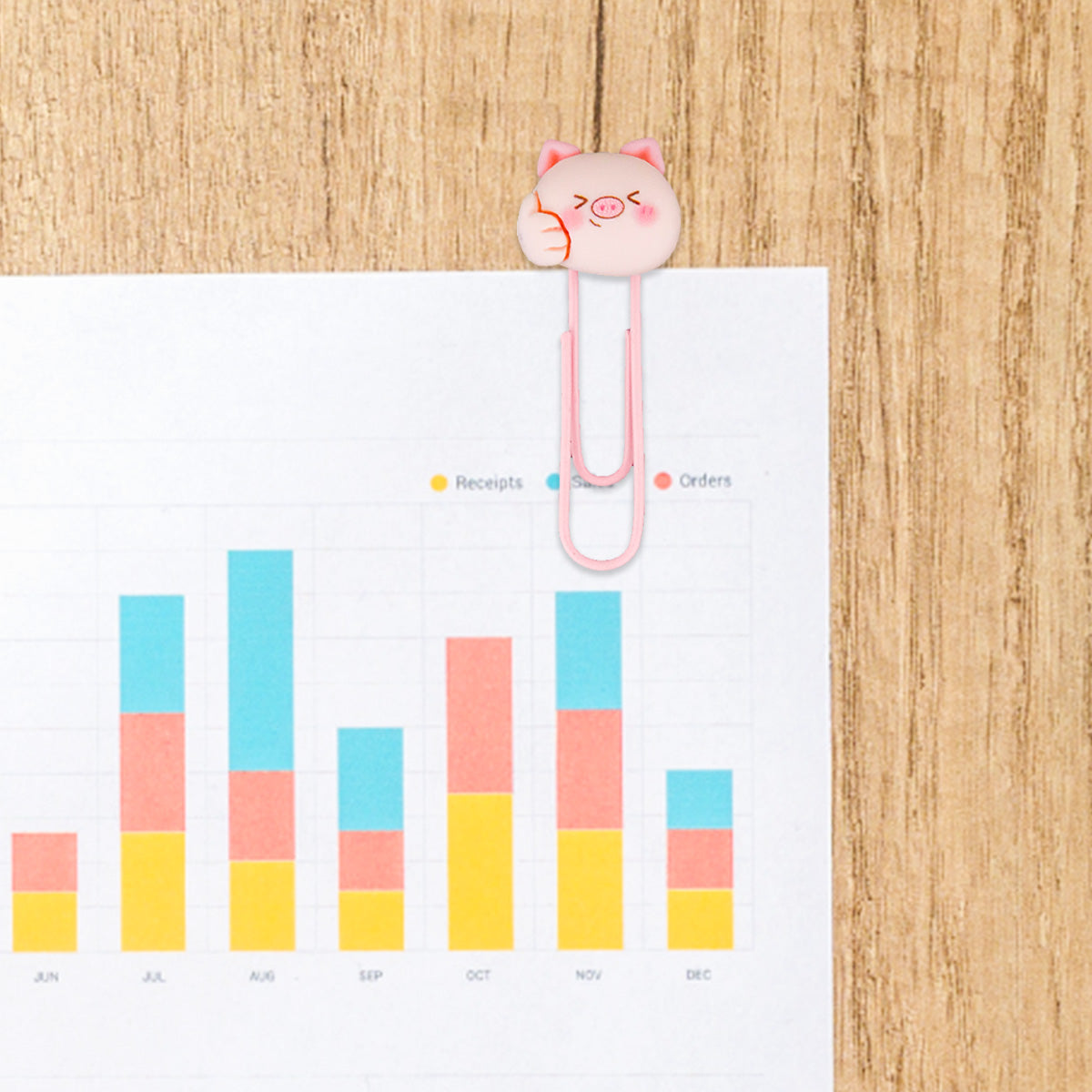 Clips con Diseño de Puerquitos, 2 pzas