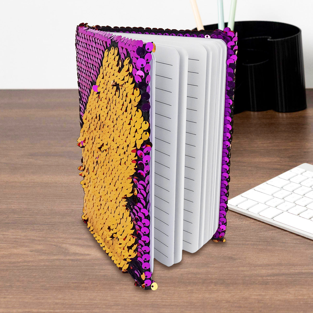 Libreta con Lentejuelas color Morado