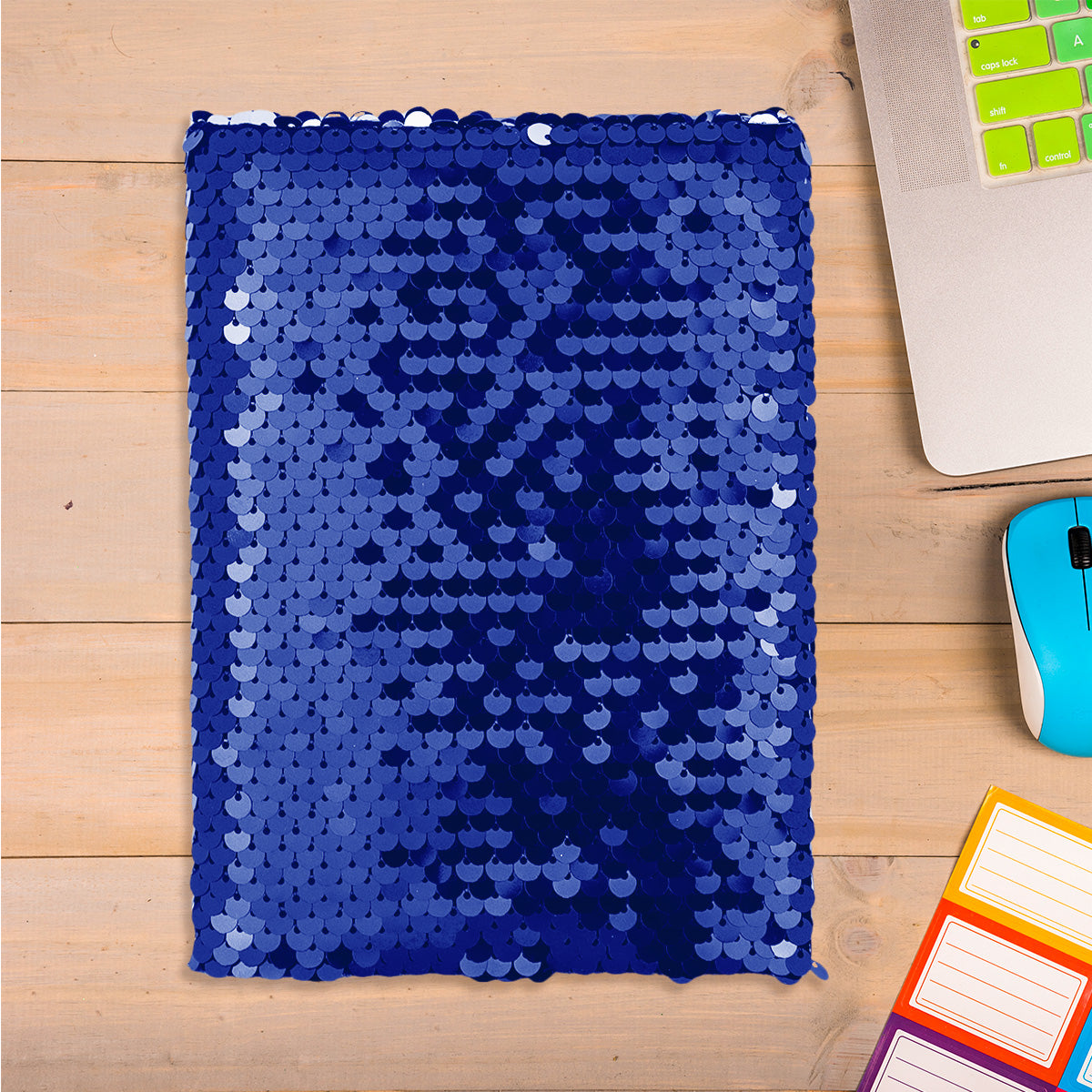 Libreta con Lentejuelas color Azul Rey