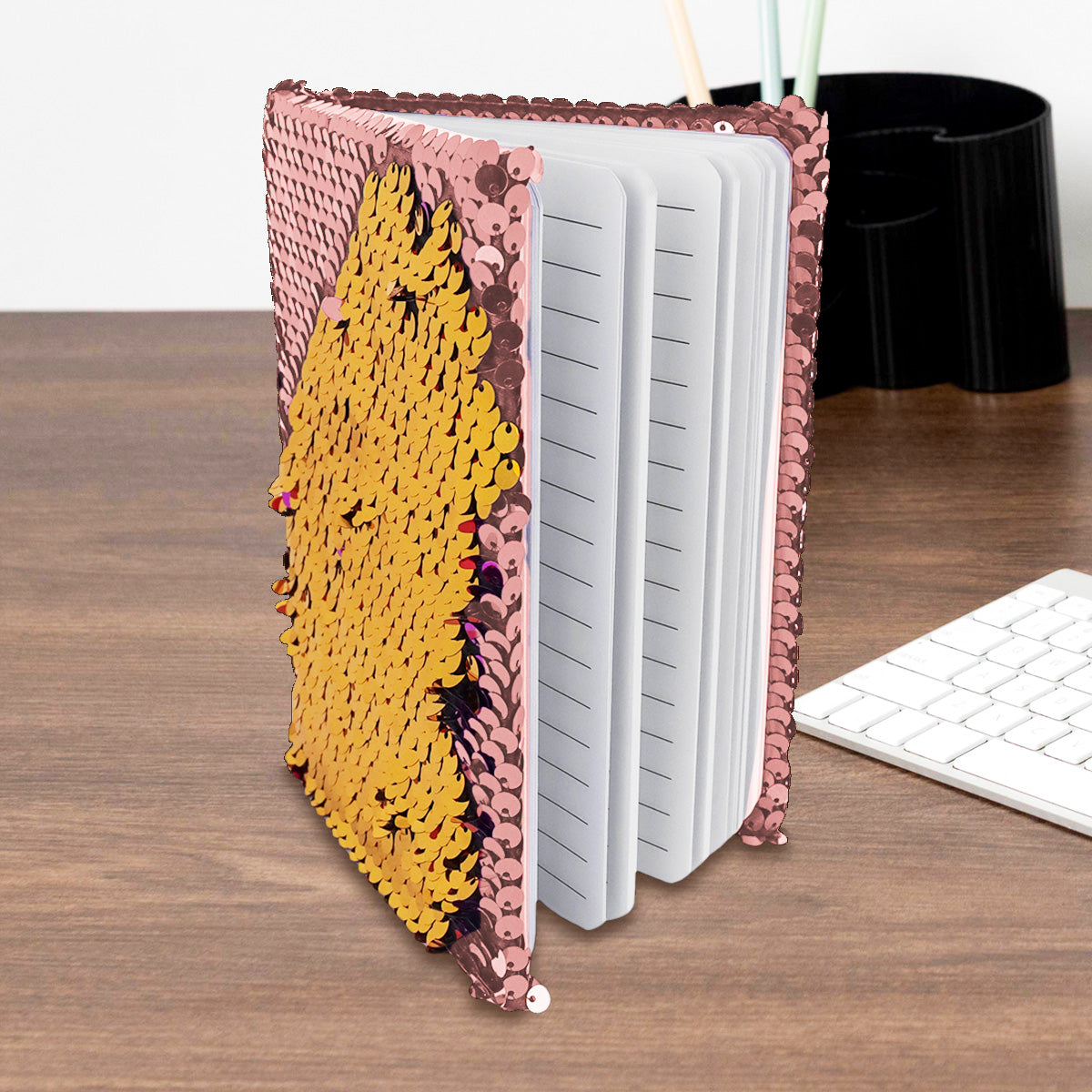 Libreta con Lentejuelas color Rosa