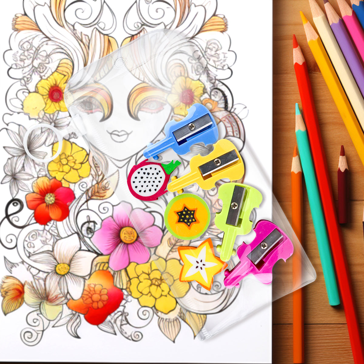 Set de Sacapuntas + Gomas, Guitarra