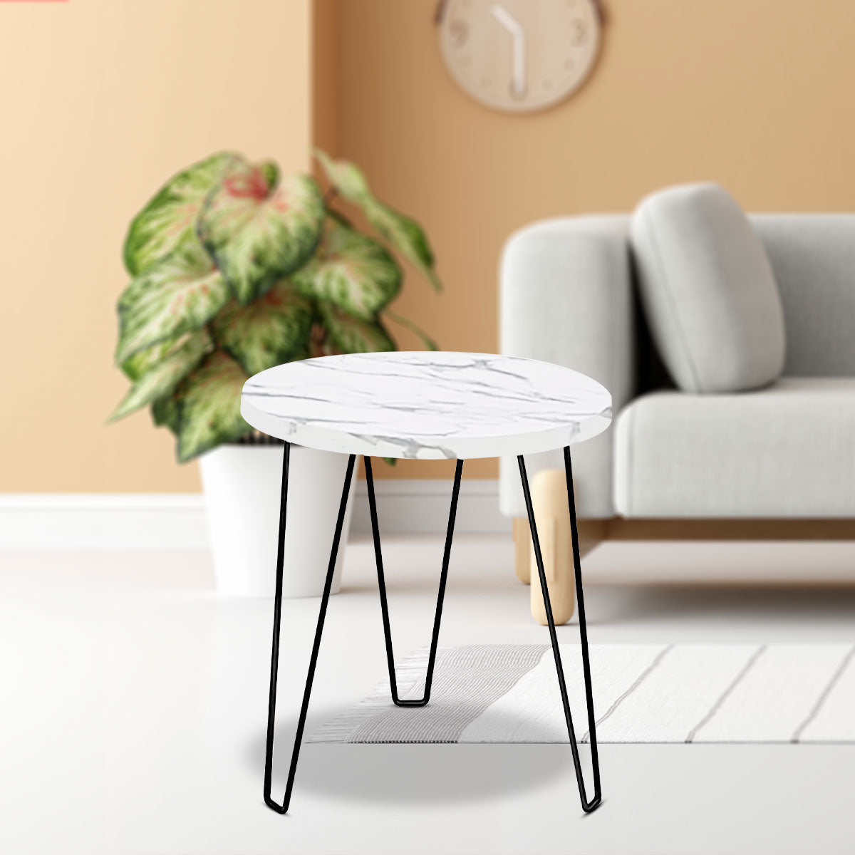 Kit de Mesas, Redonda con Tapa Imitación de Mármol ¡Llévate 3 y paga 2!