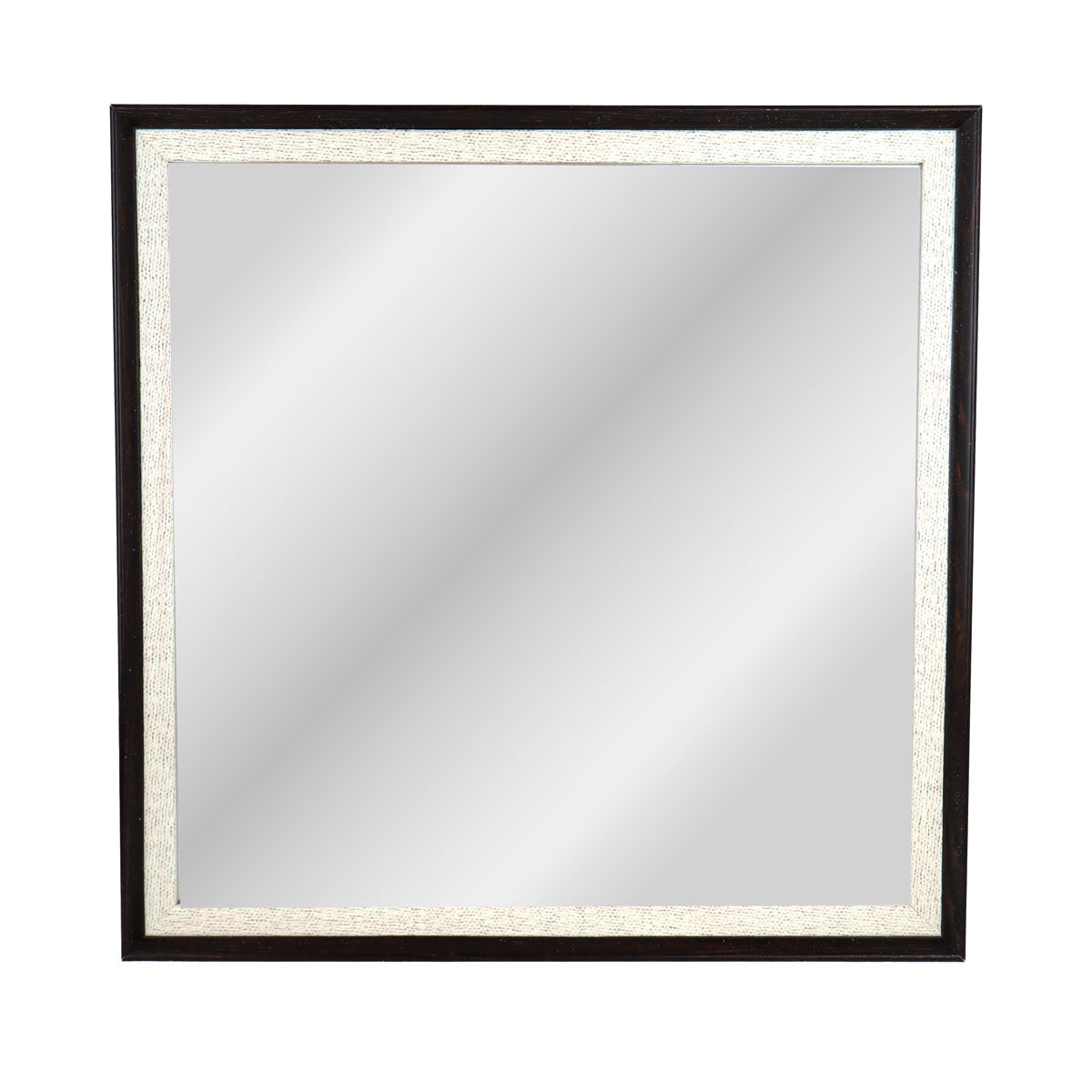 Espejo de Pared con Marco Color Negro con Beige