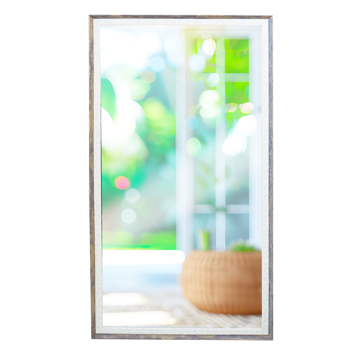 Espejo Decorativo con Marco color Jazmín, 30x60cm