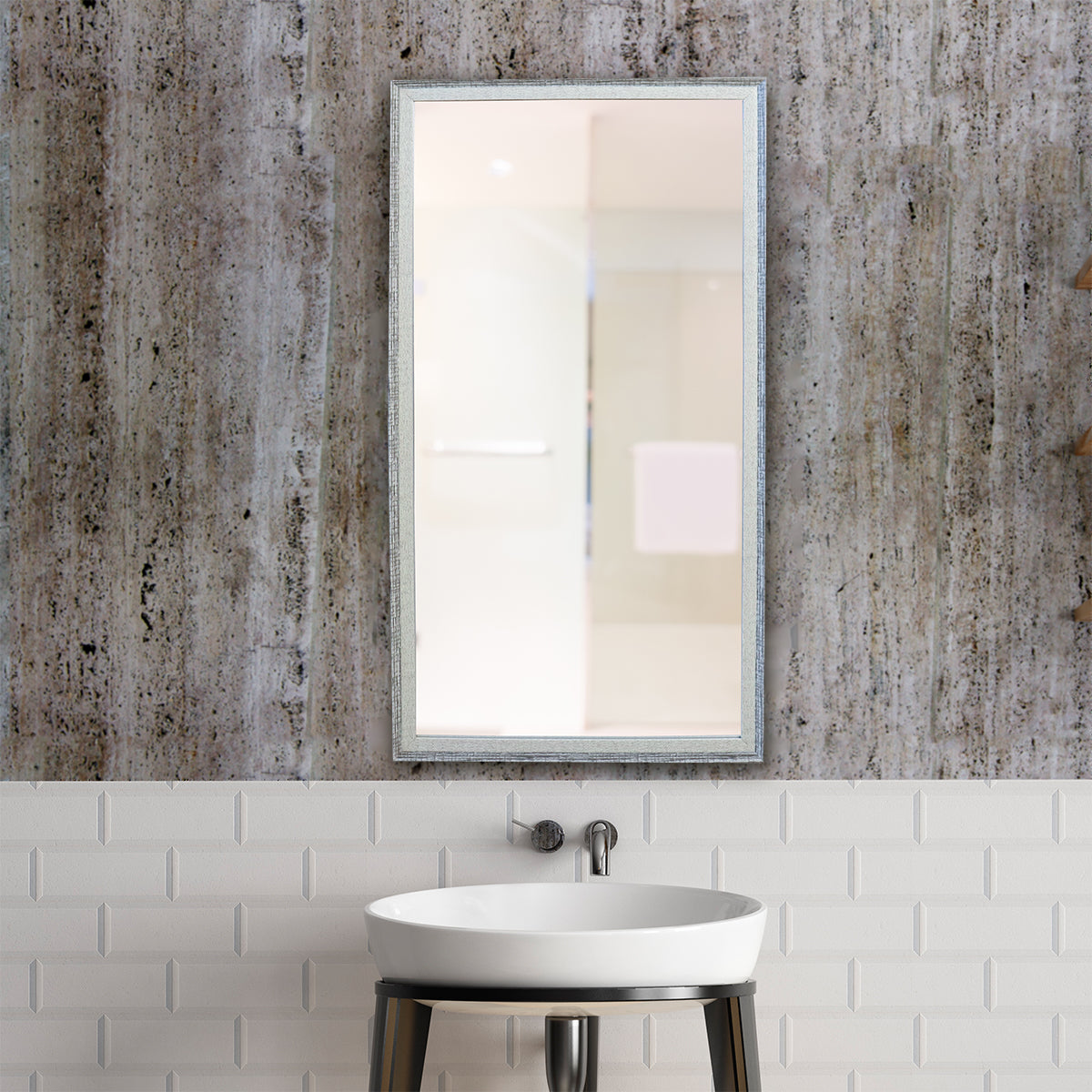 Espejo Decorativo con Marco color Marrón, 30x60cm