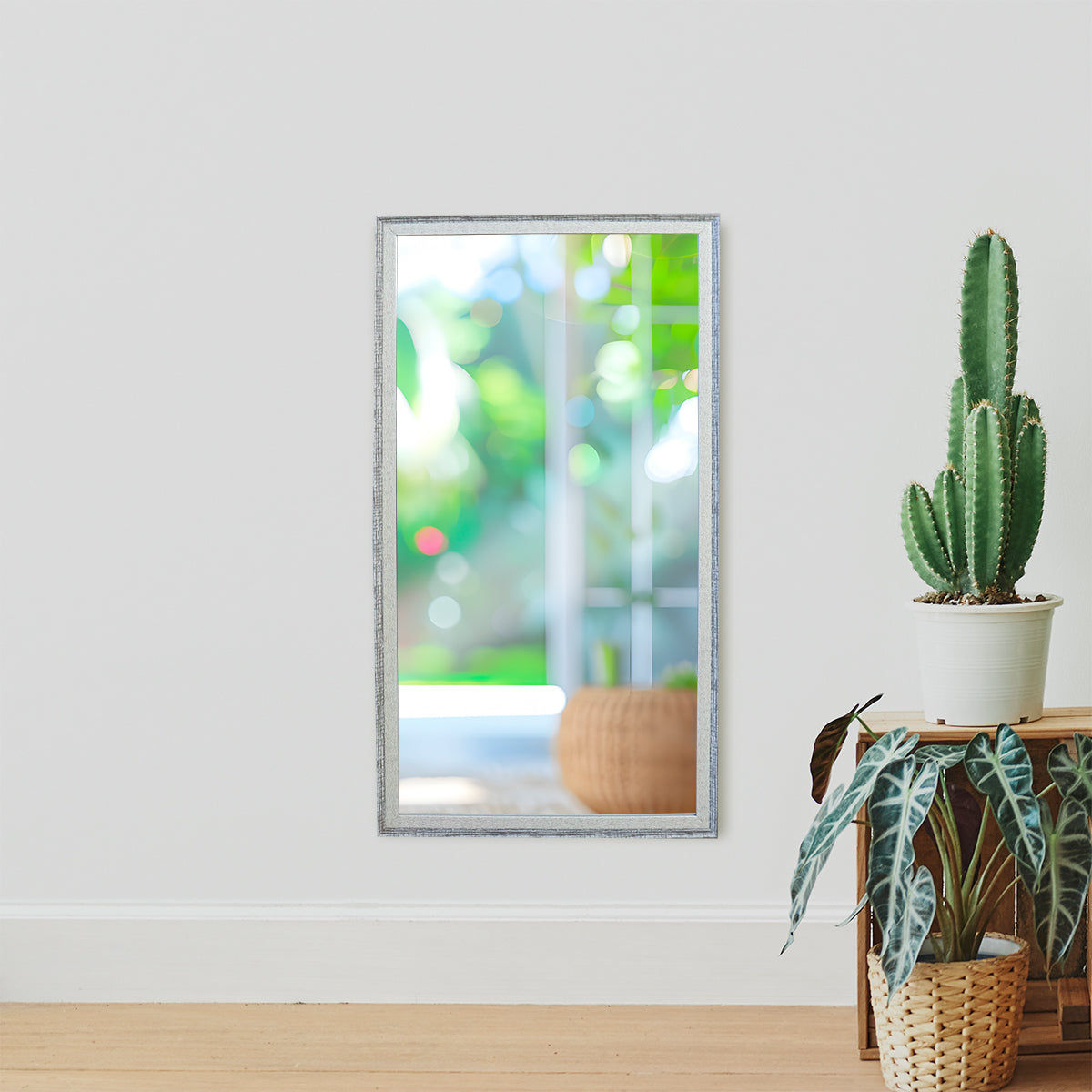 Espejo Decorativo con Marco color Marrón, 30x60cm