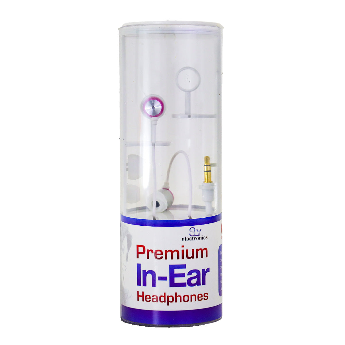 Audífonos Alámbricos color Blanco con Rosa