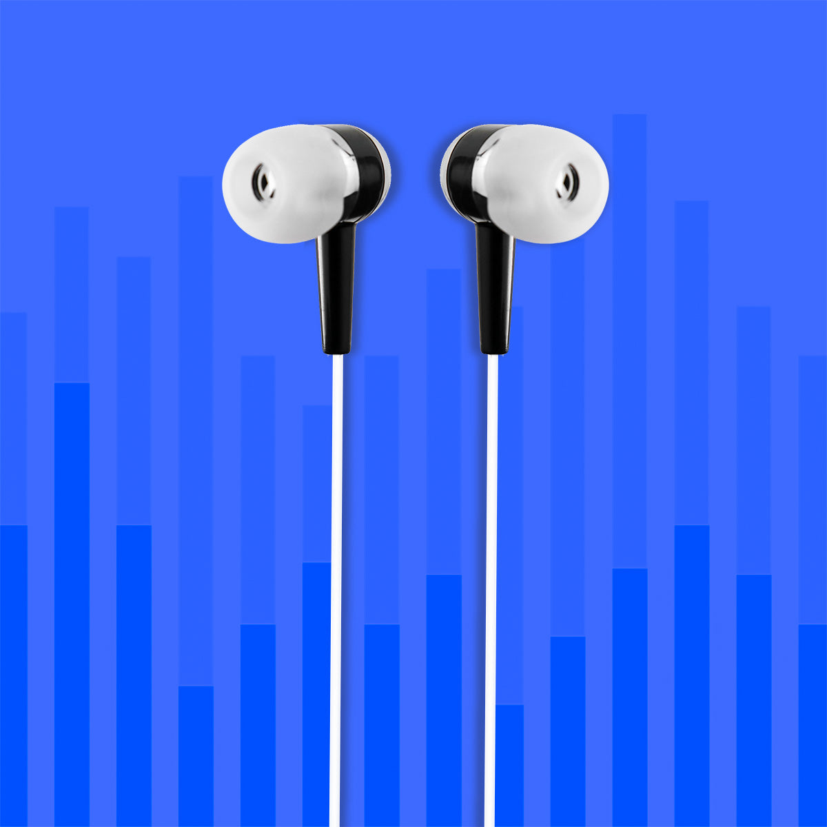 Audífonos Alámbricos color Blanco con Negro