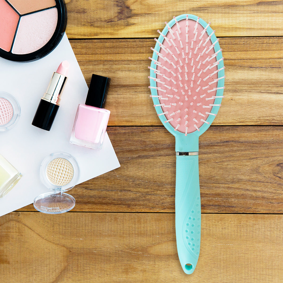 Cepillo Ovalado Desenredante para Mujer, color Azul