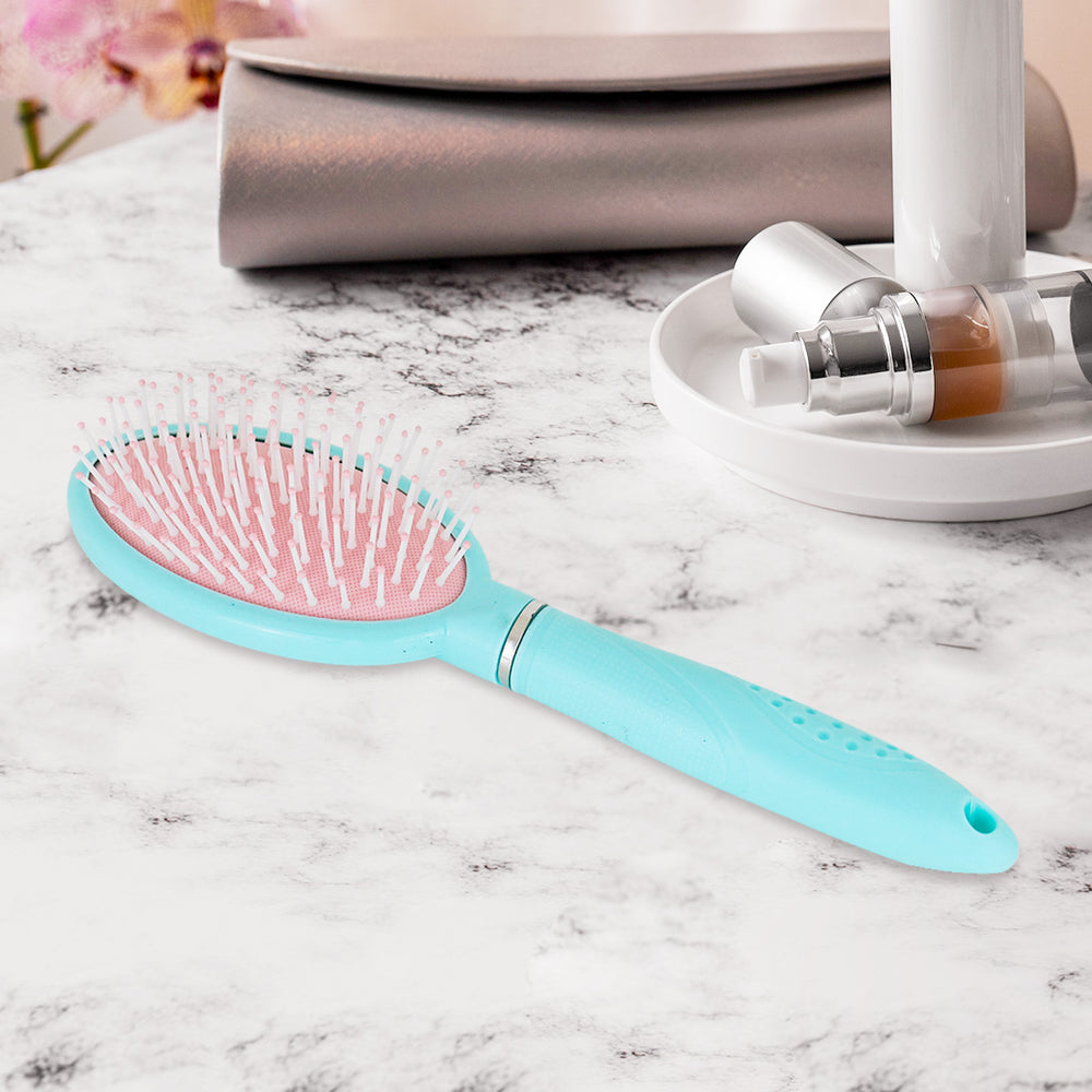 Cepillo Ovalado Desenredante para Mujer, color Azul