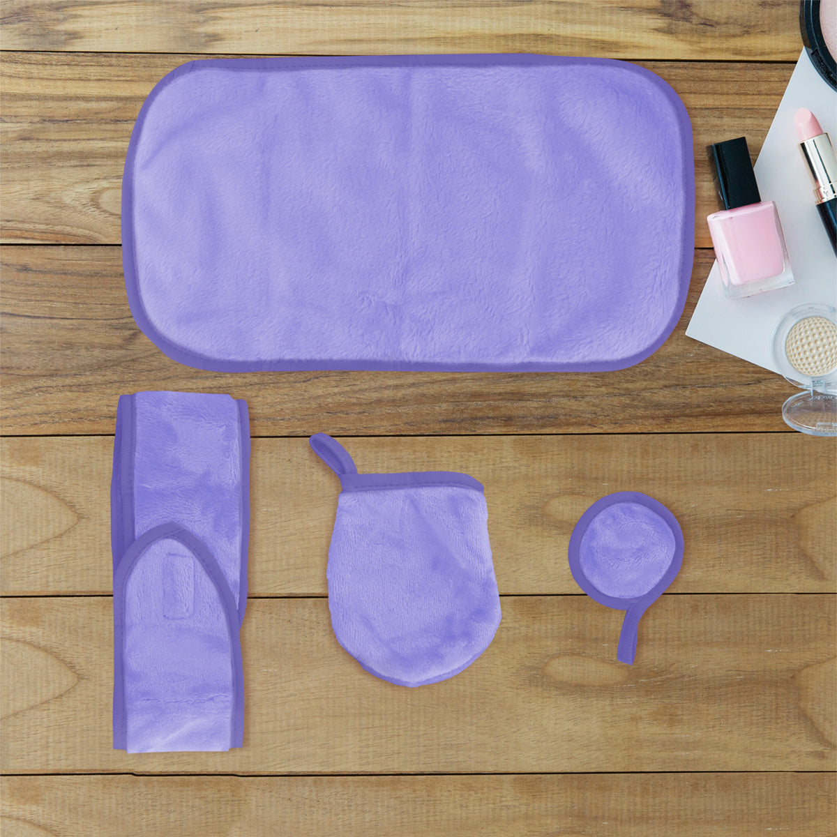 Set Desmaquillante de Microfibra, color Morado