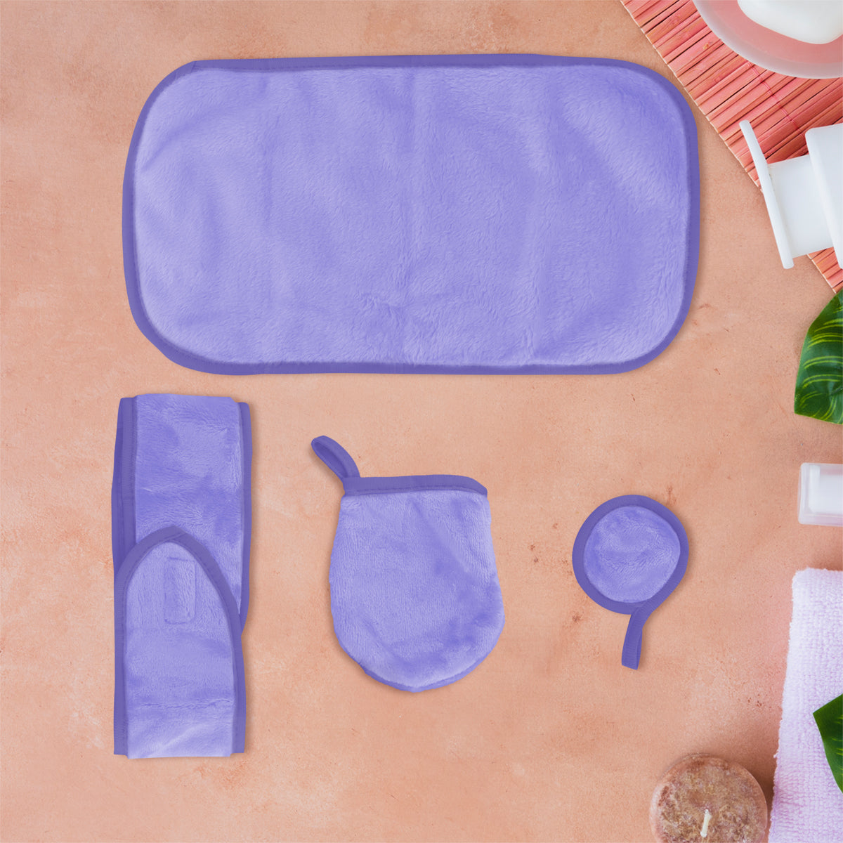 Set Desmaquillante de Microfibra, color Morado