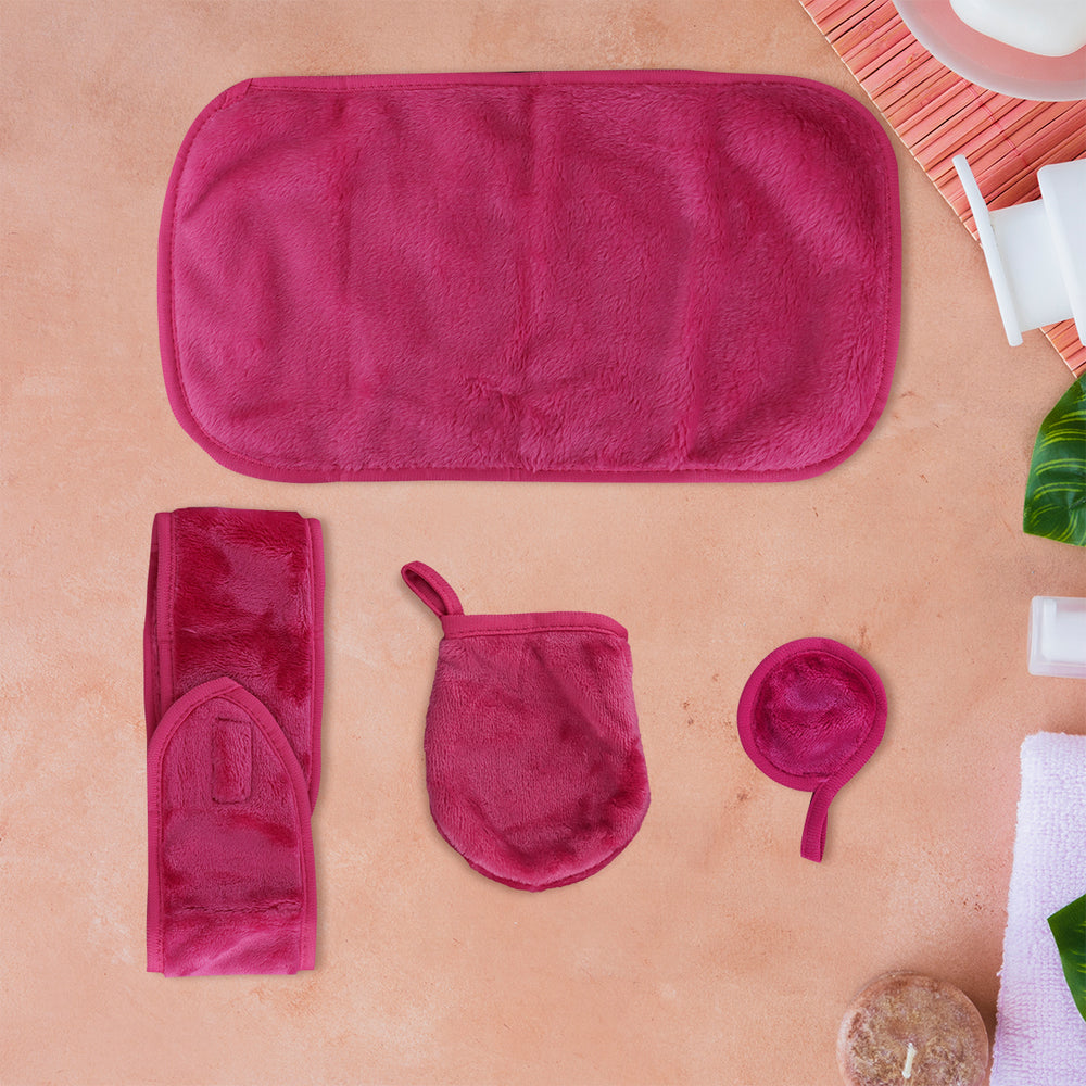 Set Desmaquillante de Microfibra, color Rosa