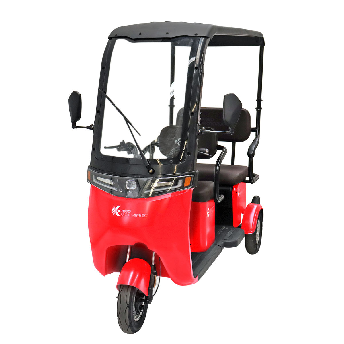 Kiwo, Triciclo Eléctrico con Techo, Modelo BTY002, Color Rojo