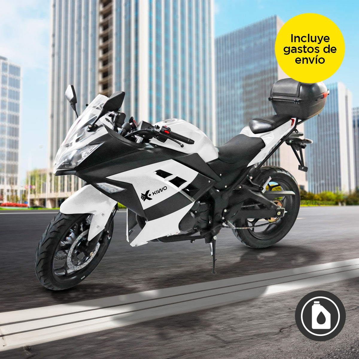 Motocicleta Kiwo Fuji 250 2024, color Blanco