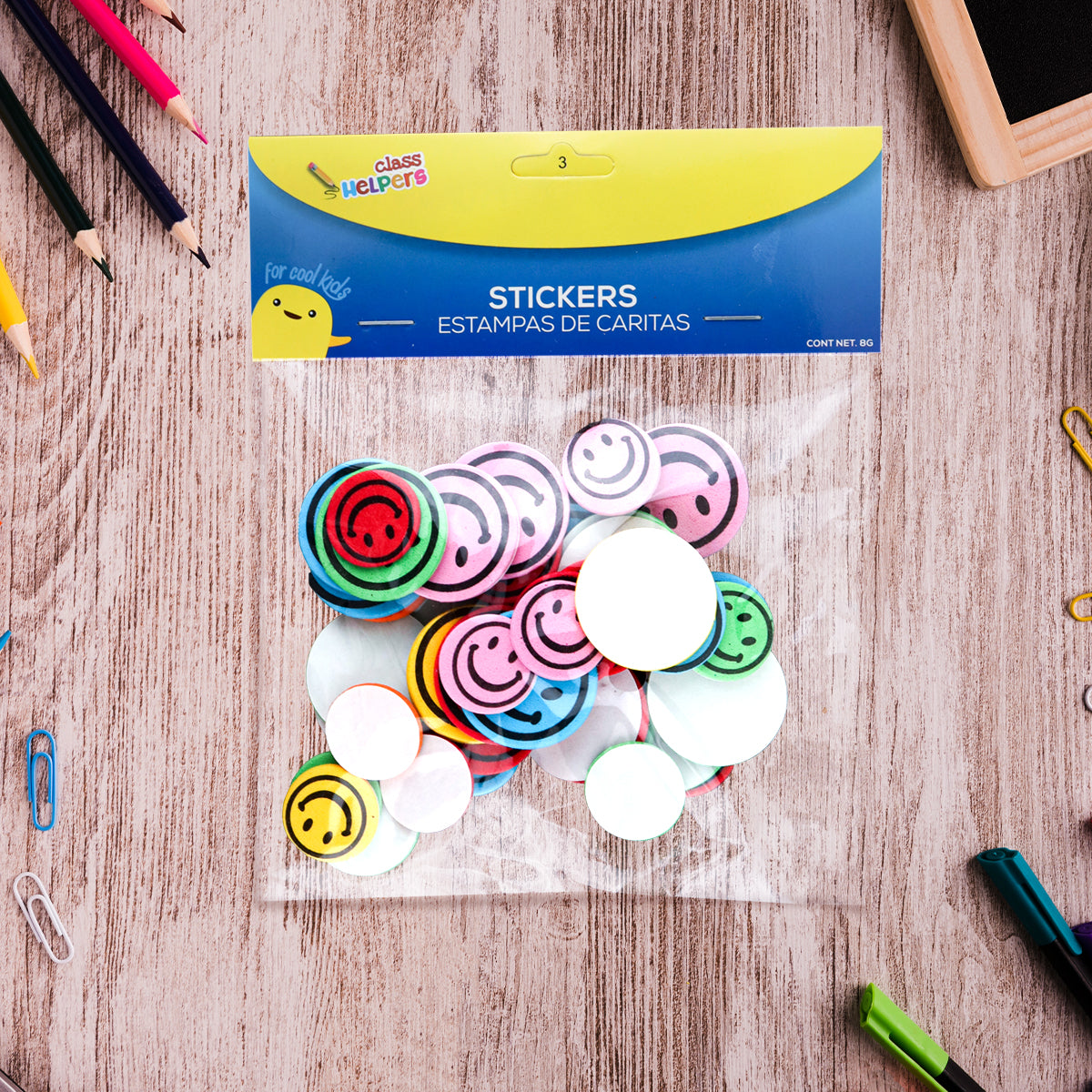 Estampas de Foamy con Adhesivo en Forma de Caritas