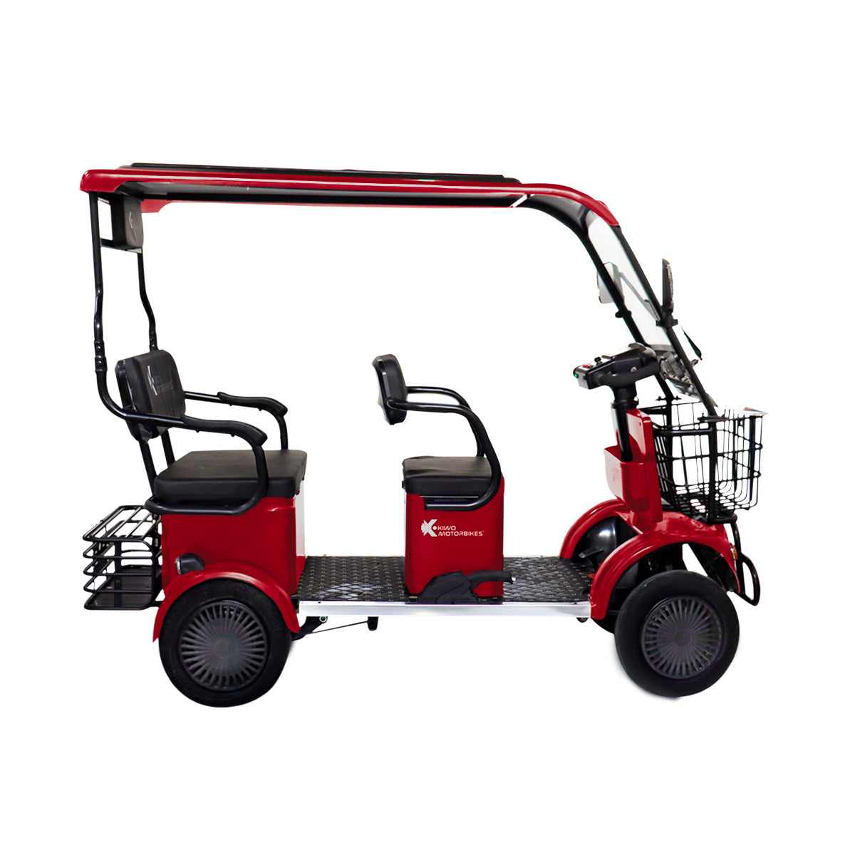 Kiwo, Vehículo Eléctrico con Techo, Modelo BTY001, Color Rojo