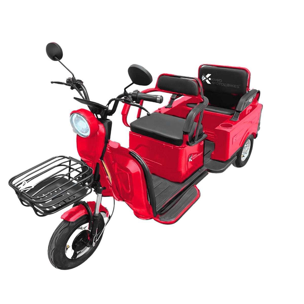 Kiwo, Triciclo Eléctrico para Pasajeros, Modelo BTY003, Color Rojo