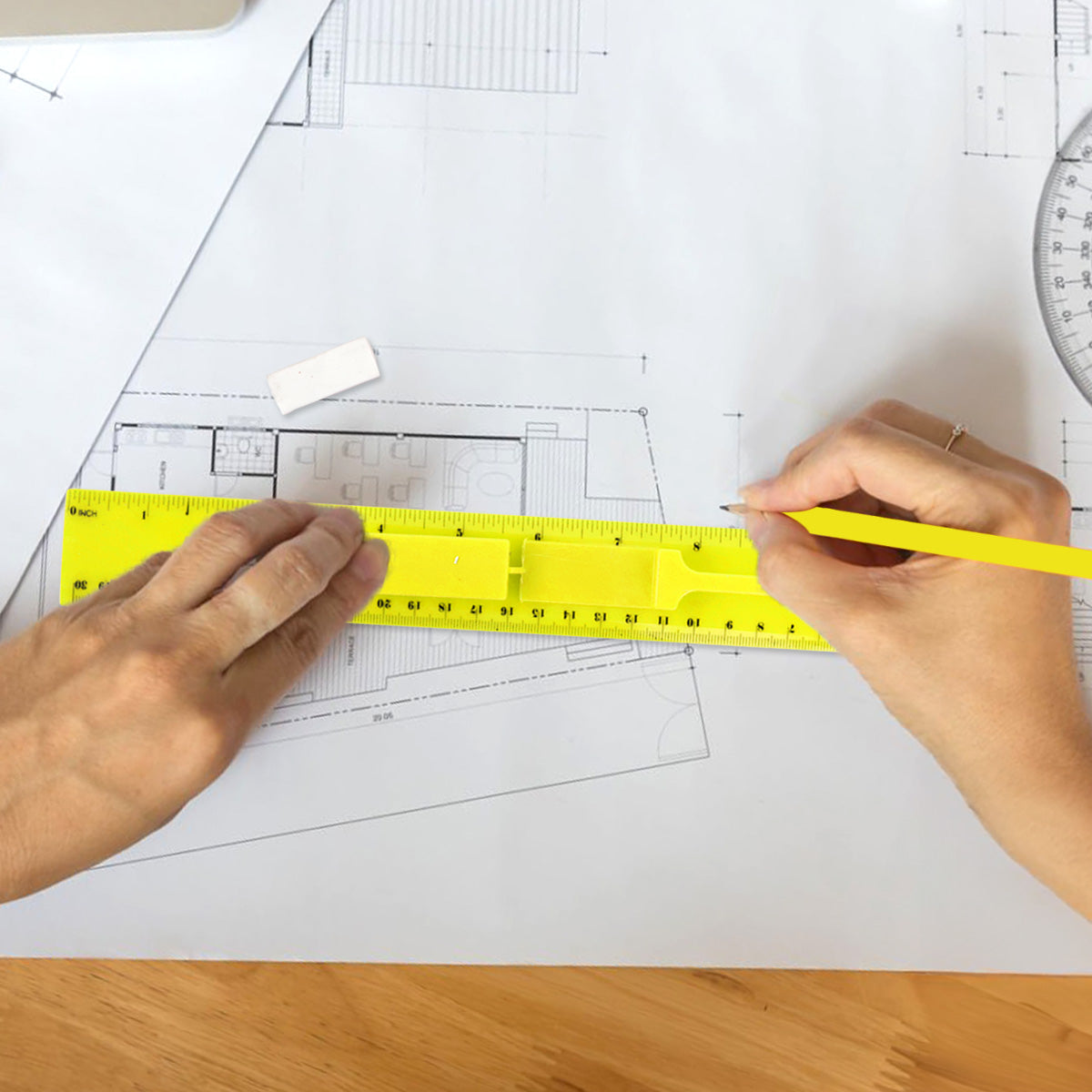 Juego Geométrico Básico, Color Amarillo, 4 pzas