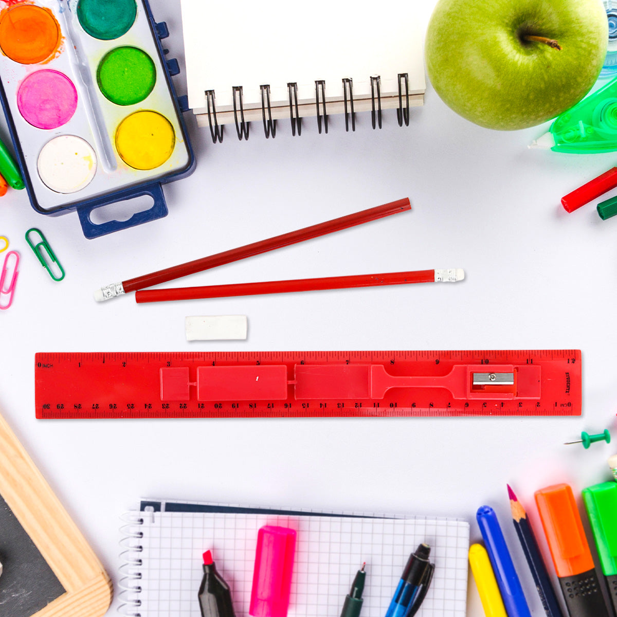 Juego Geométrico Básico, Color Rojo, 4 pzas