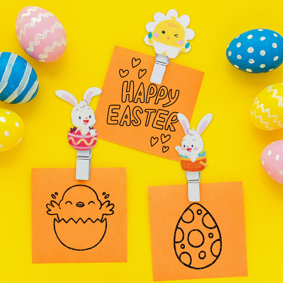 Set de 3 Clips Decorativos para Pascua