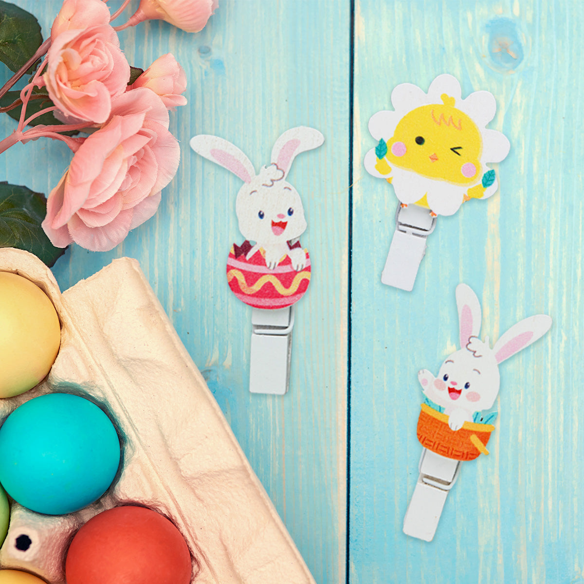 Set de 3 Clips Decorativos para Pascua