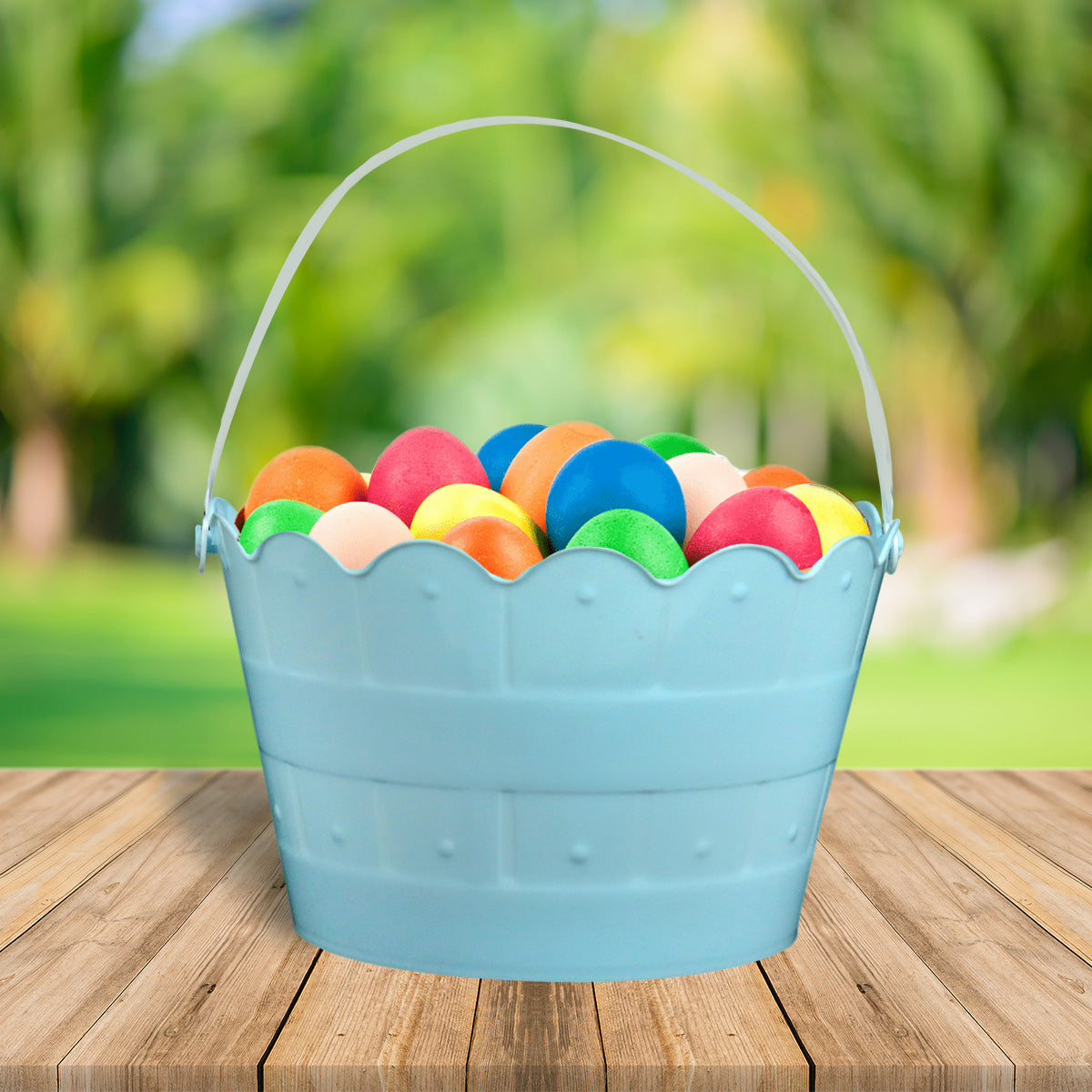 Canasta Decorativa de Plástico, Color Azul