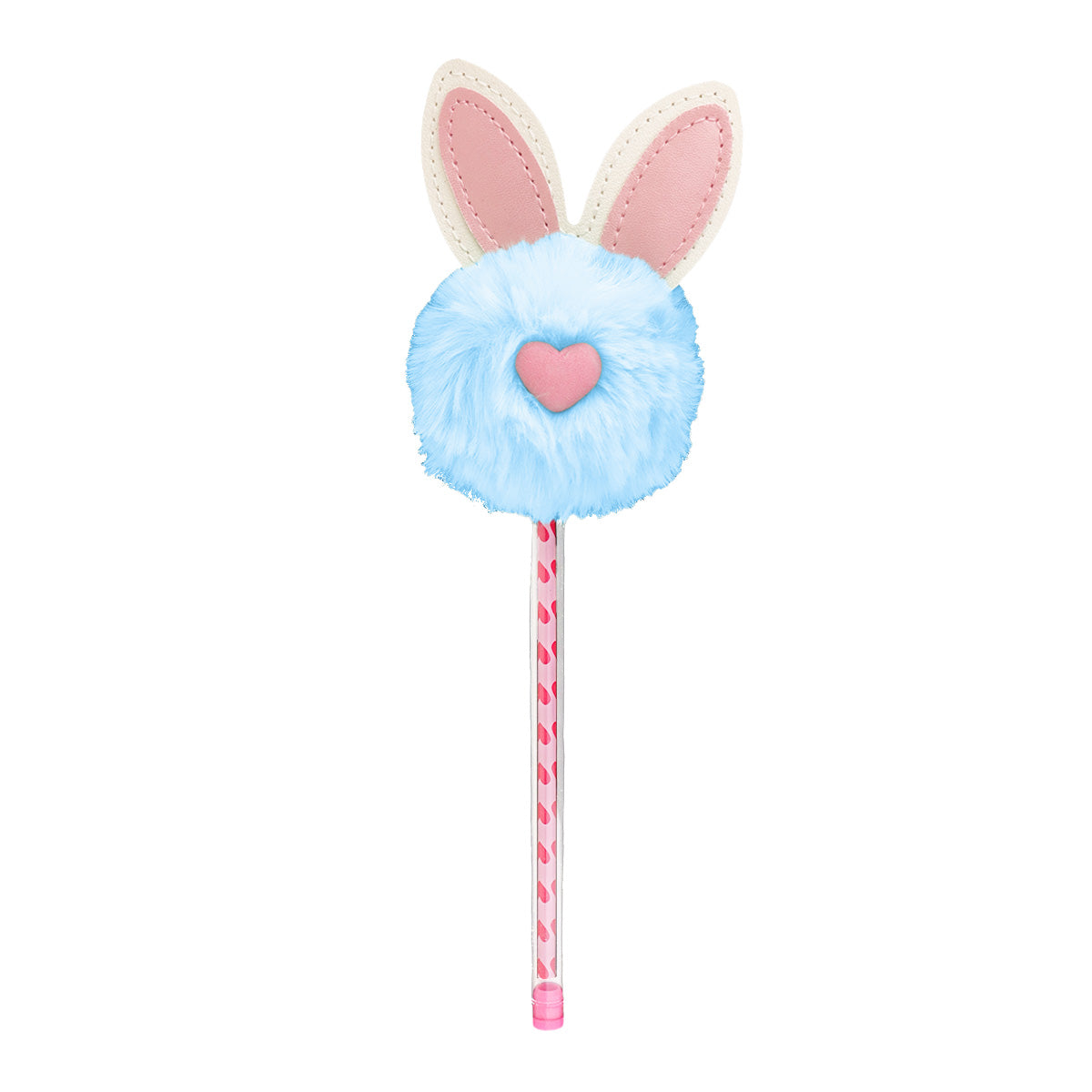 Lapicero con Pompón en Forma de Conejo, color Azul