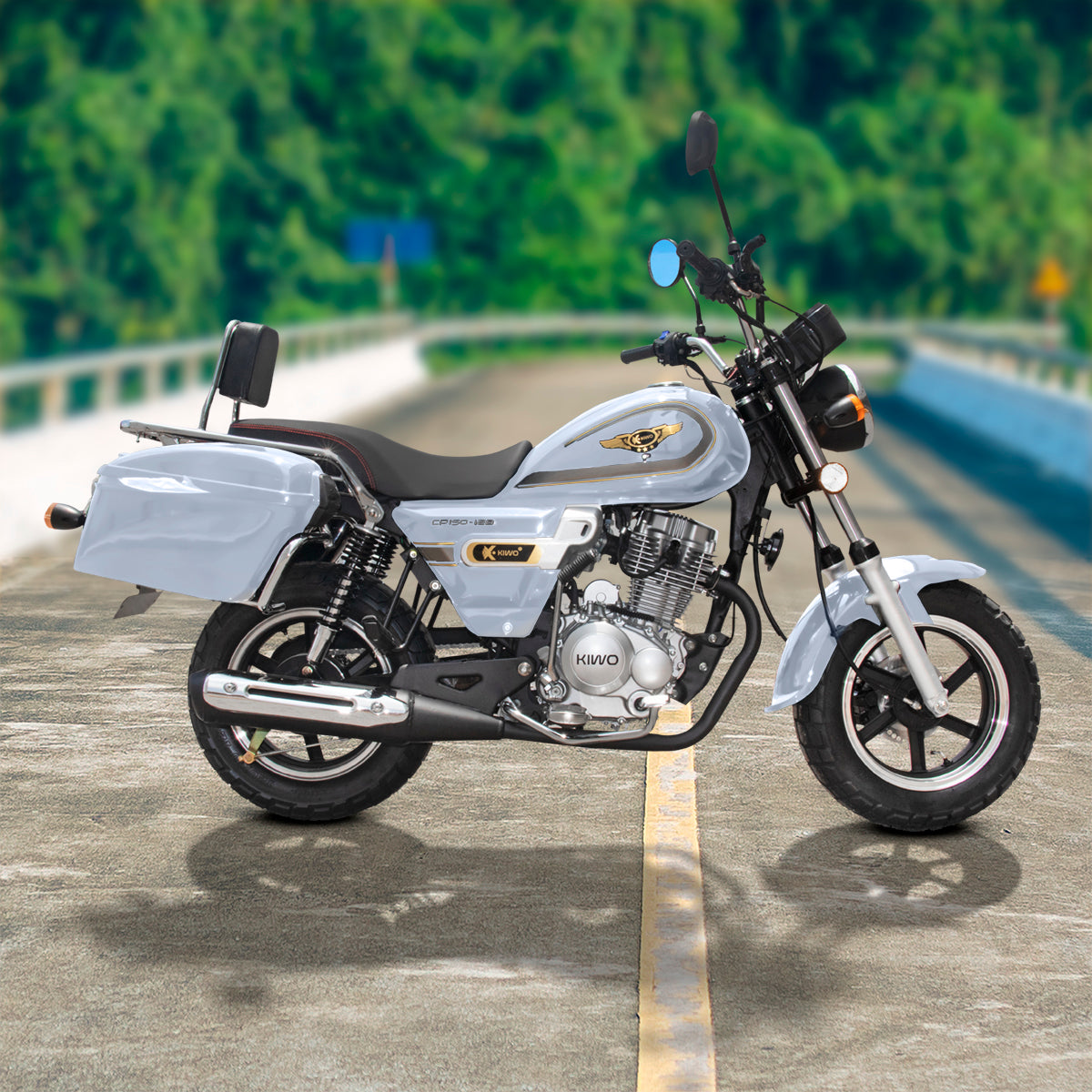 Motocicleta Kiwo 150 2024, color Gris