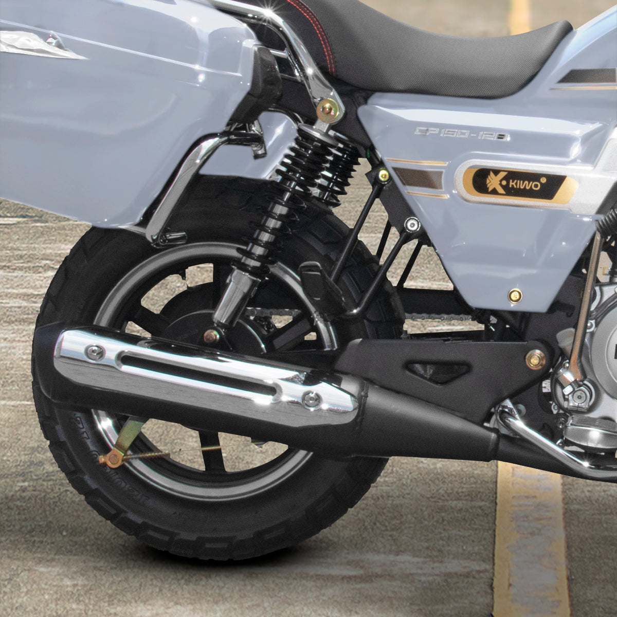 Motocicleta Kiwo 150 2024, color Gris