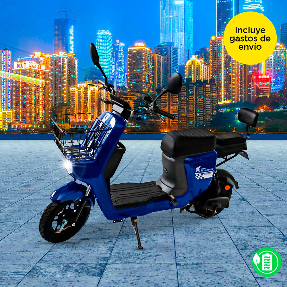 Bicicleta Eléctrica Kiwo Z5, color Azul