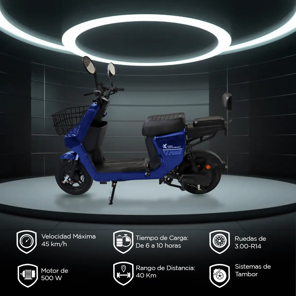 Bicicleta Eléctrica Kiwo Z5, color Azul (Reacondicionado)