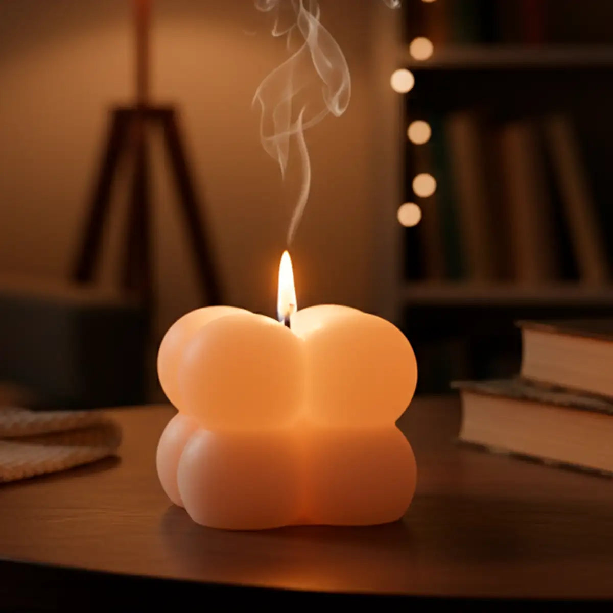 Bubble, Mini Vela Decorativa, Color Rosa