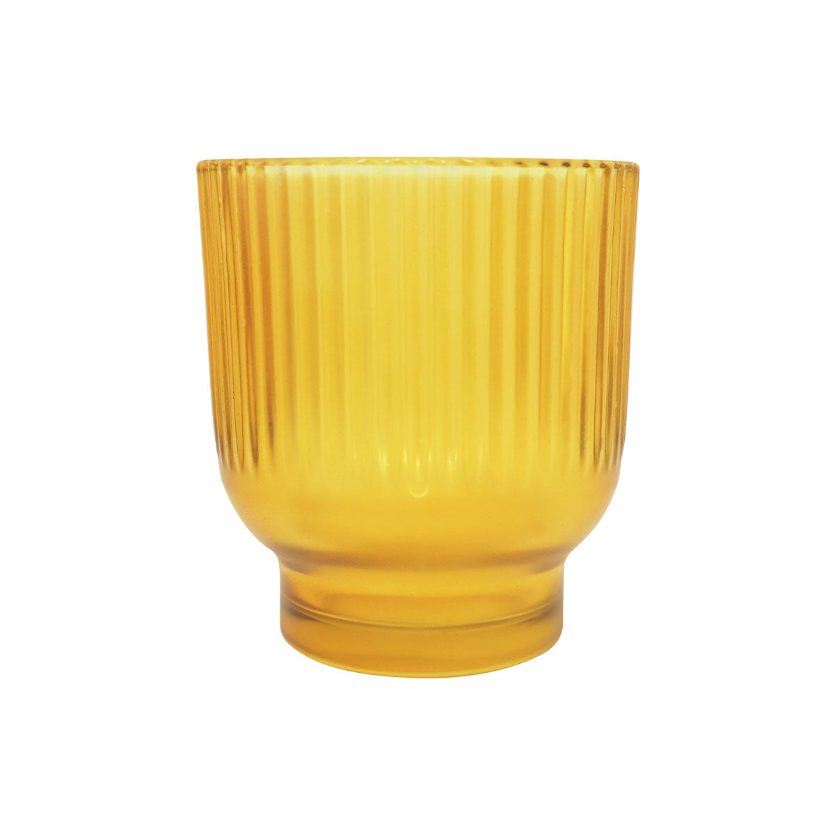 Portavelas de Cristal, Color Amarillo