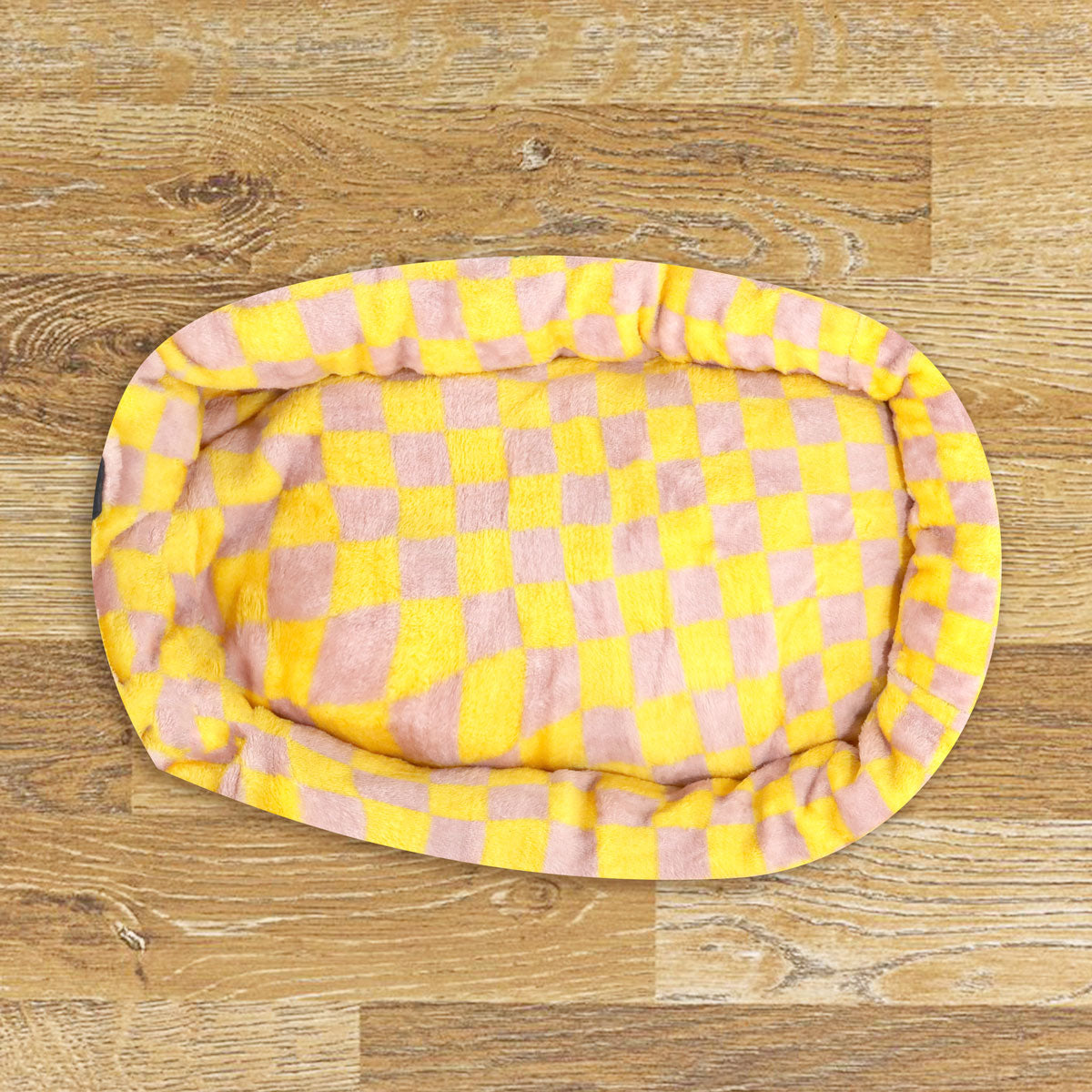 Cama para Mascota, Diseño Cuadros Amarillos