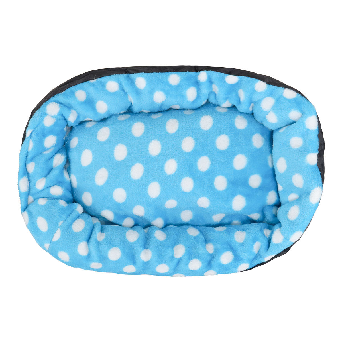 Cama para Mascota, Diseño Puntos, Color Azul
